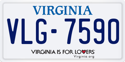 VA license plate VLG7590