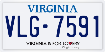 VA license plate VLG7591