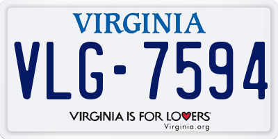 VA license plate VLG7594