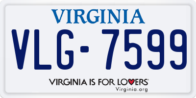 VA license plate VLG7599