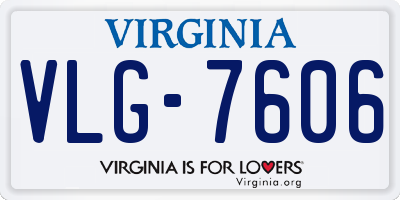 VA license plate VLG7606