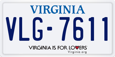 VA license plate VLG7611