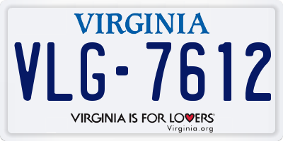 VA license plate VLG7612