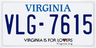 VA license plate VLG7615