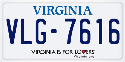 VA license plate VLG7616
