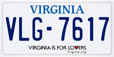 VA license plate VLG7617