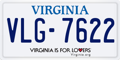 VA license plate VLG7622