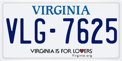VA license plate VLG7625