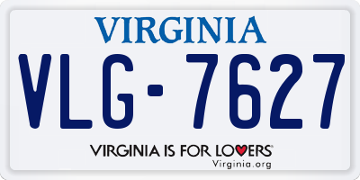 VA license plate VLG7627