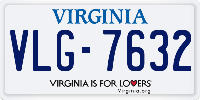 VA license plate VLG7632