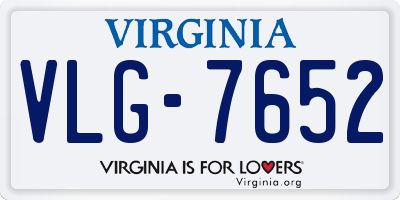 VA license plate VLG7652