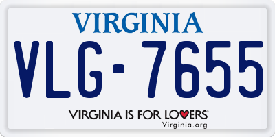 VA license plate VLG7655