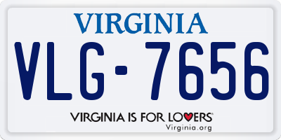 VA license plate VLG7656