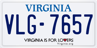 VA license plate VLG7657