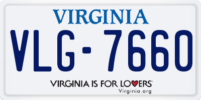 VA license plate VLG7660