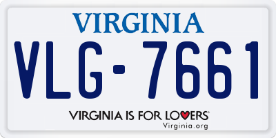 VA license plate VLG7661
