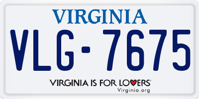 VA license plate VLG7675