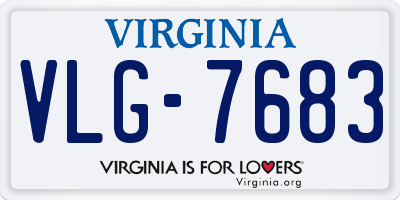 VA license plate VLG7683
