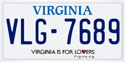 VA license plate VLG7689