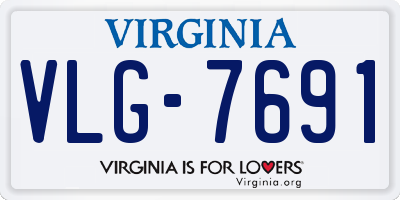 VA license plate VLG7691