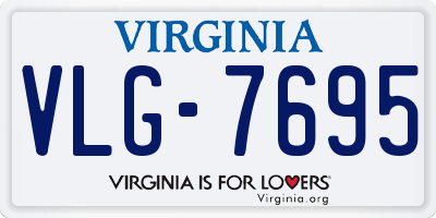 VA license plate VLG7695