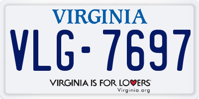 VA license plate VLG7697