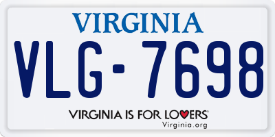 VA license plate VLG7698