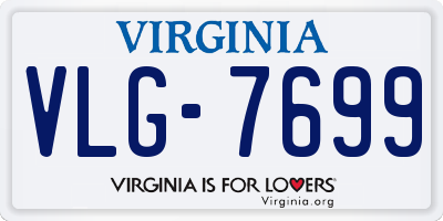 VA license plate VLG7699