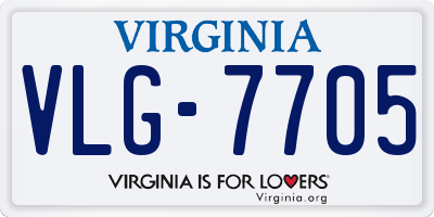 VA license plate VLG7705