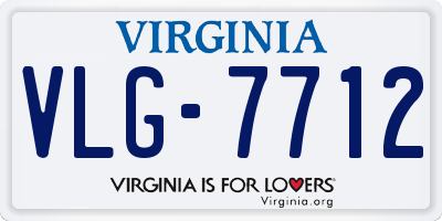 VA license plate VLG7712
