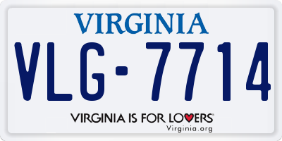 VA license plate VLG7714