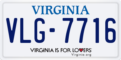 VA license plate VLG7716