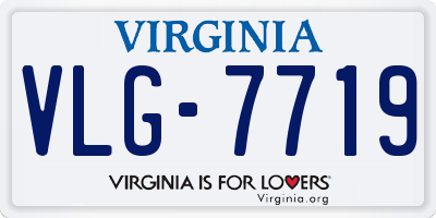 VA license plate VLG7719