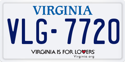 VA license plate VLG7720