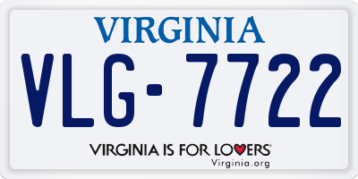 VA license plate VLG7722