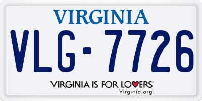 VA license plate VLG7726