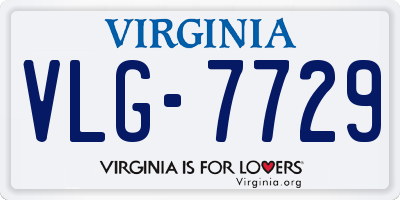 VA license plate VLG7729