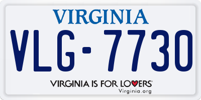 VA license plate VLG7730