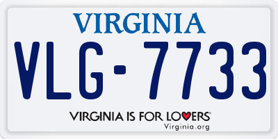 VA license plate VLG7733