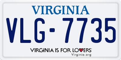VA license plate VLG7735