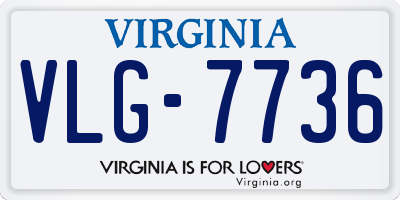 VA license plate VLG7736