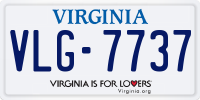 VA license plate VLG7737