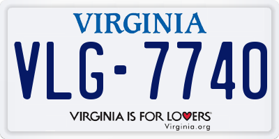 VA license plate VLG7740