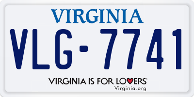 VA license plate VLG7741