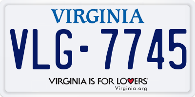 VA license plate VLG7745