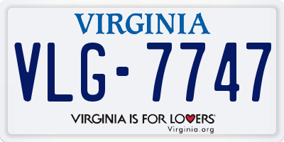 VA license plate VLG7747