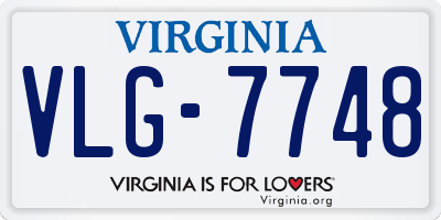 VA license plate VLG7748