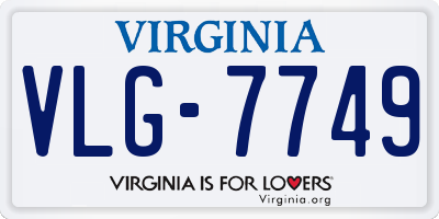 VA license plate VLG7749
