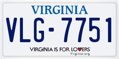 VA license plate VLG7751