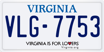 VA license plate VLG7753